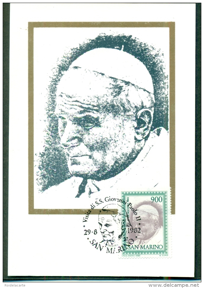 CM-Carte Maximum Card # 1982-San Marino #  Religion # Celebrity # Pope ,Pape,Papst ,SS Giovanni Paolo II - Altri & Non Classificati