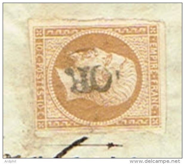 E2- N°13A Oblit OR Cornu De Martigné Maine Et Loire - 1849-1876: Période Classique