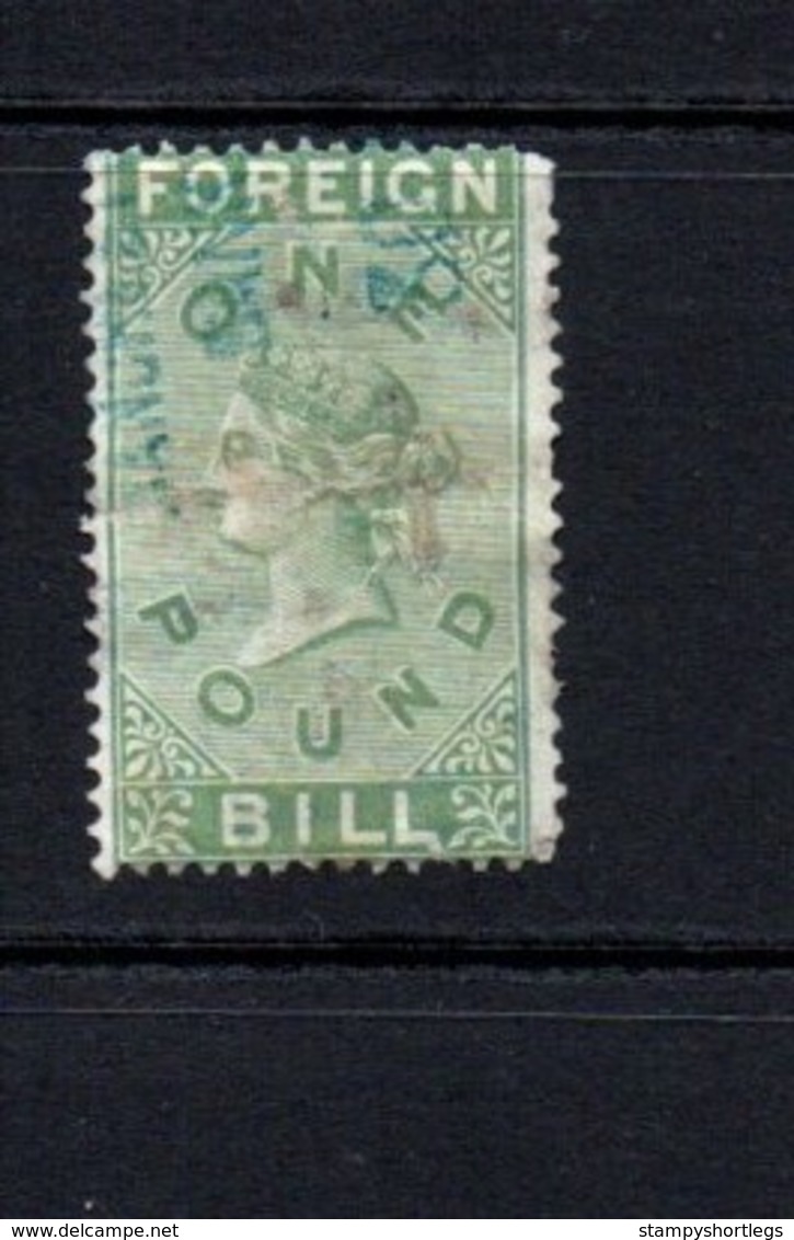 GB Fiscals / Revenues Foreign Bill One Pound.  Defective Used . - Revenue Stamps