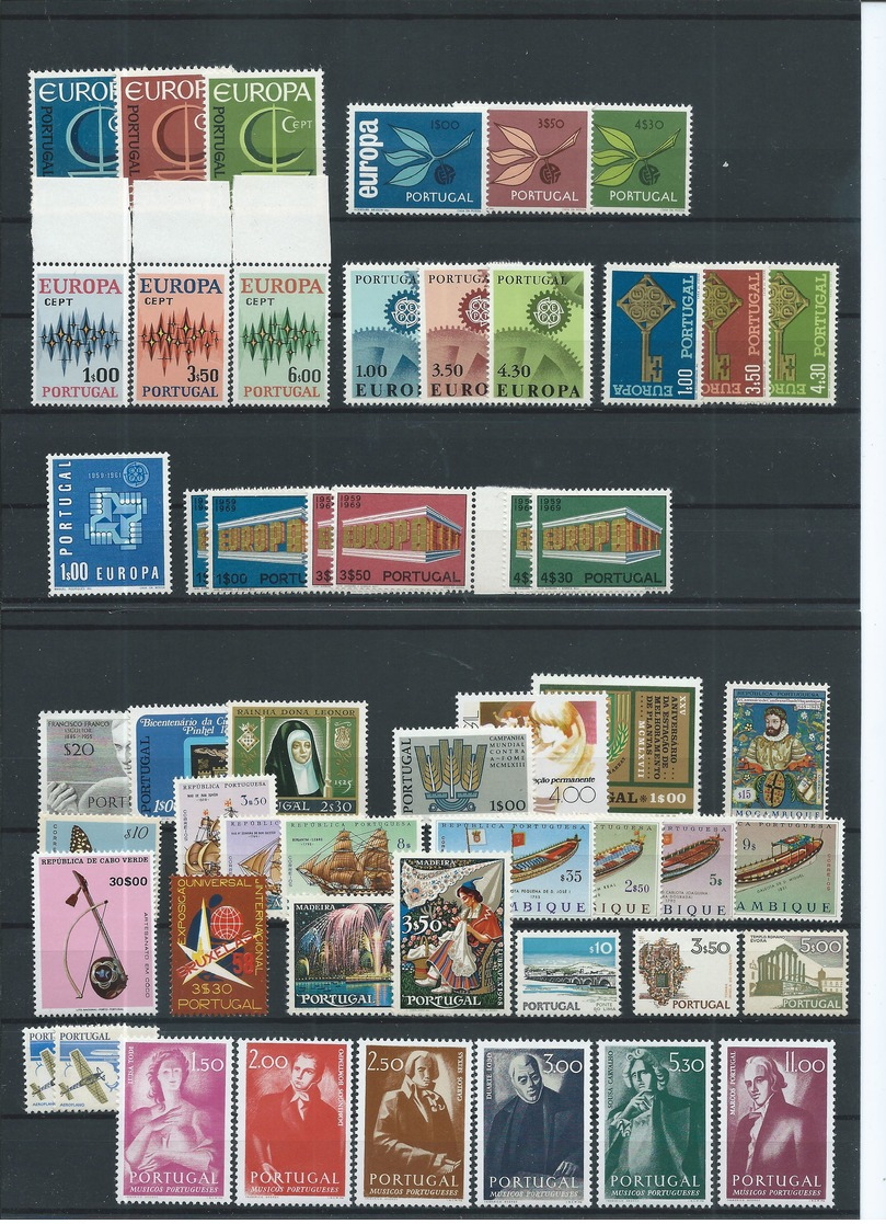 Portugal , Very Fine Mint Lot On 2 Big Stock-cards, Many CEPT Editions (as Per Scan) - Collections