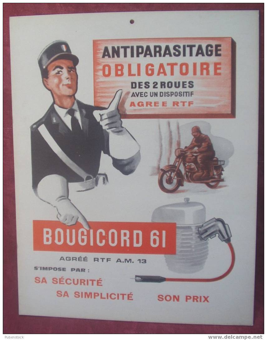 Publicité Carton "BOUGICORD 61". - Placas De Cartón