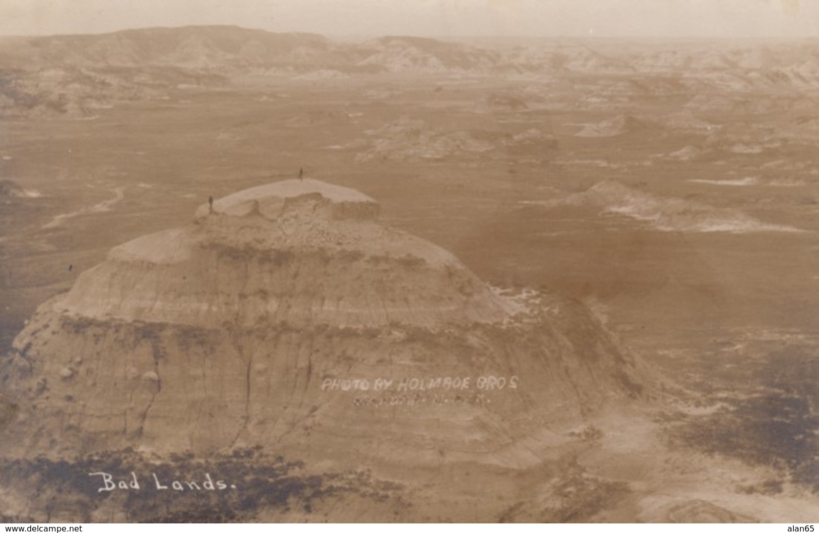 Bad Lands North Dakota, Holmboe Brothers Photograph On C1900s/10s Vintage Postcard, Mandan Photographer - Andere & Zonder Classificatie