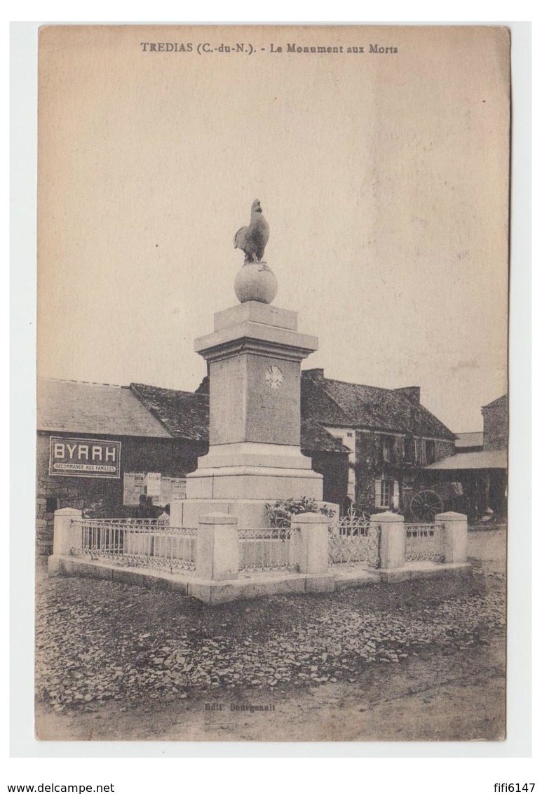 FRABCE -- COTE D'ARMOR -- TREDIAS -- LE MONUMENT AUX MORTS-- - Autres & Non Classés