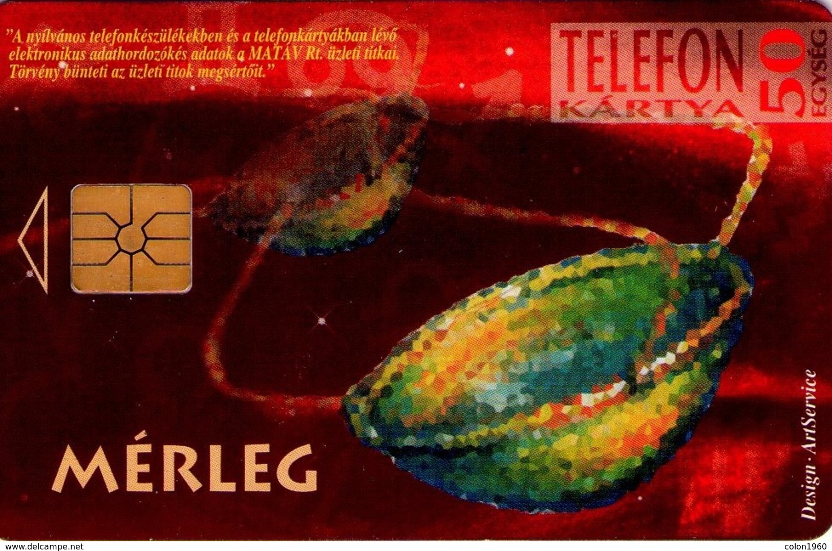 TARJETA TELEFONICA DE HUNGRIA. HOROSCOPO, MÉRLEG - LIBRA. HU-P-1995-32A. (137) - Zodiaque