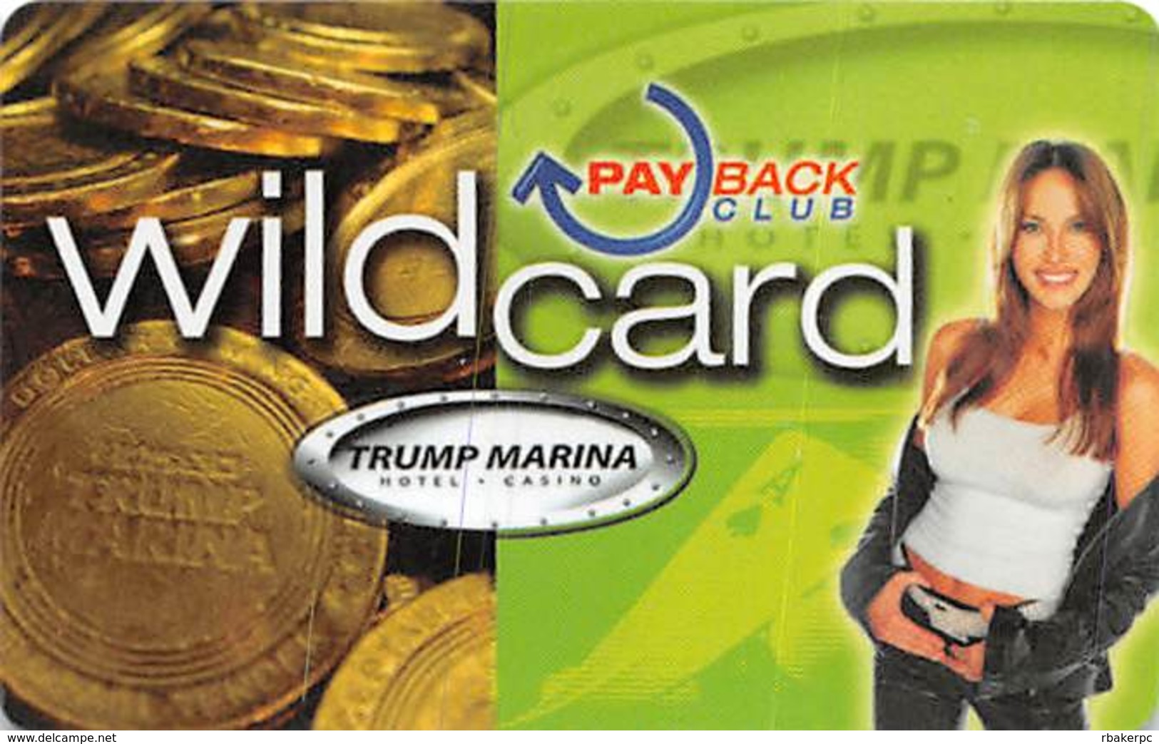 Trump Marina Casino - Atlantic City NJ - BLANK Slot Card - Casino Cards