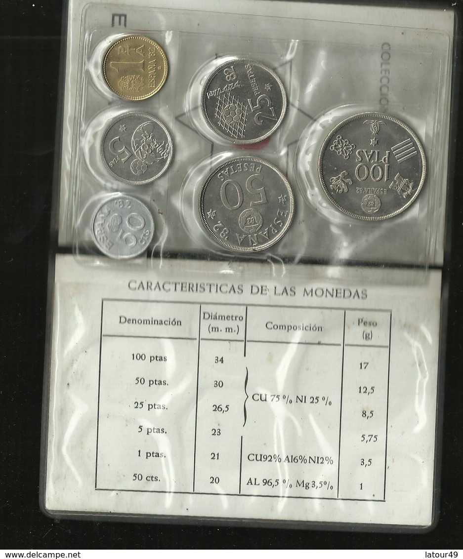 Pochette Neuve Monnais Espagne  Mundial 82  Serie Numismatica -  Collezioni