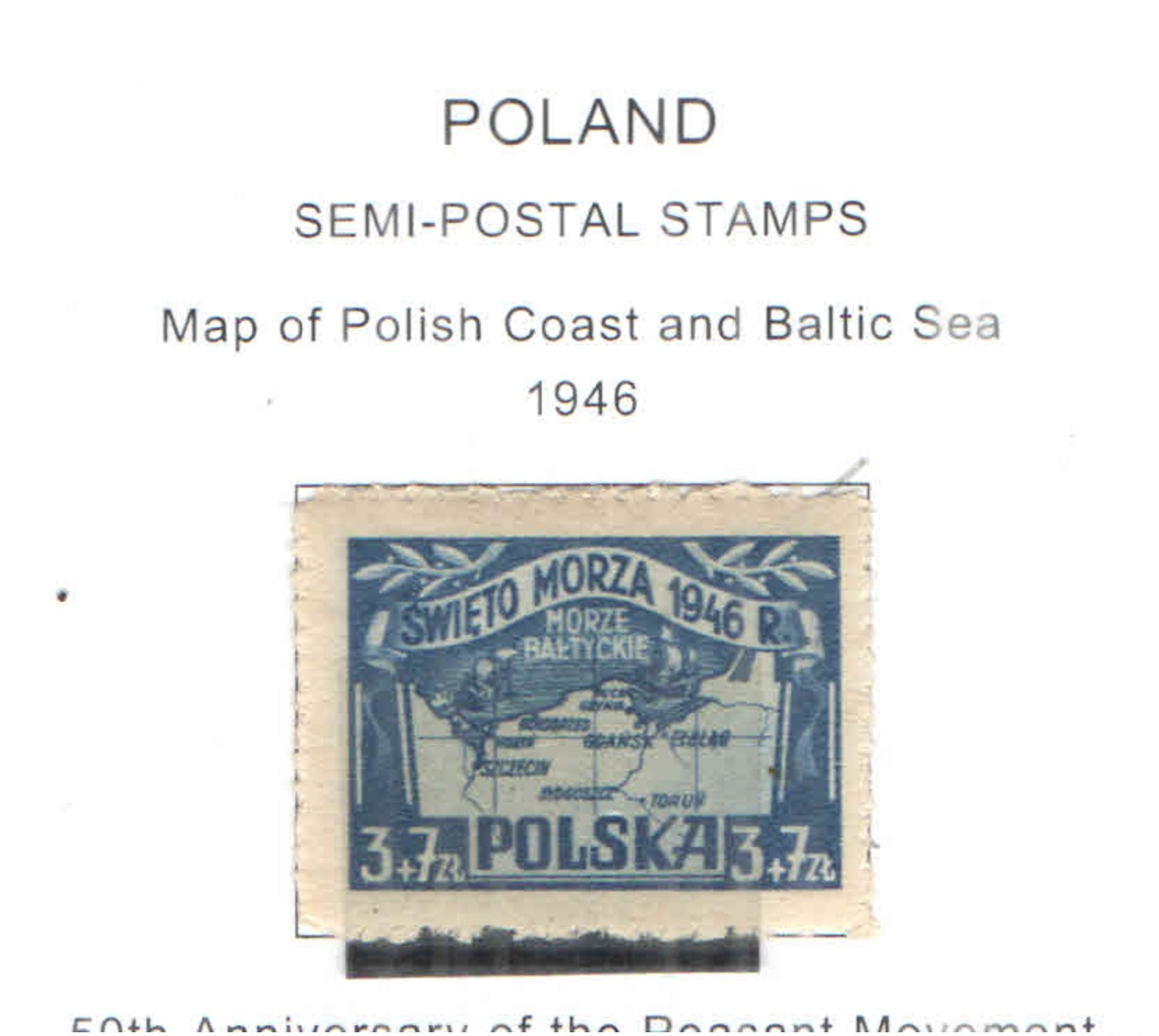 Polonia SP.1946 Mappa Costa Baltica Scott.B 47 See Scan On Scott.Page; - Nuovi