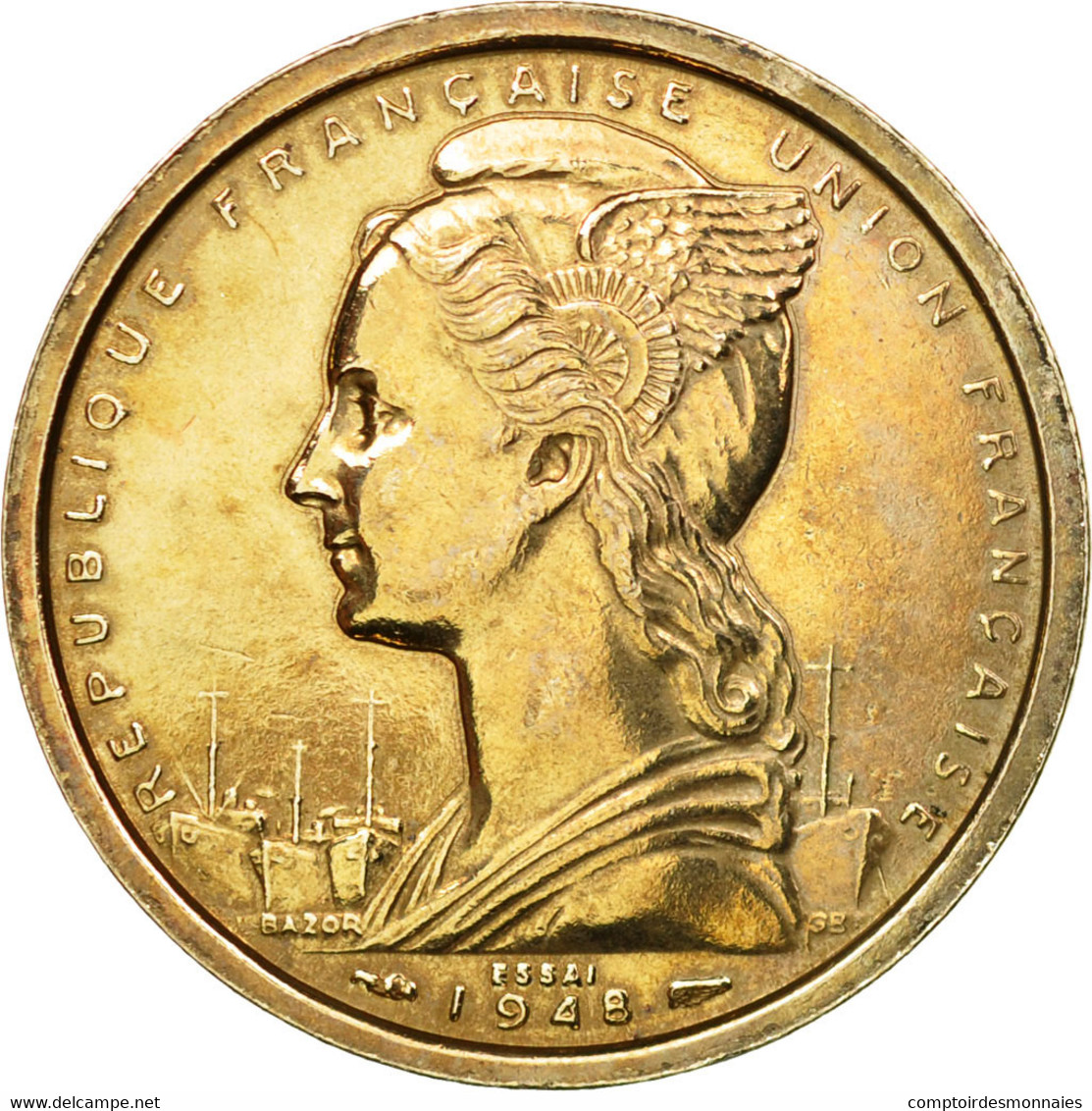 Monnaie, Côte Française Des Somalis, 2 Francs, 1948, Paris, ESSAI, SUP+ - Djibouti