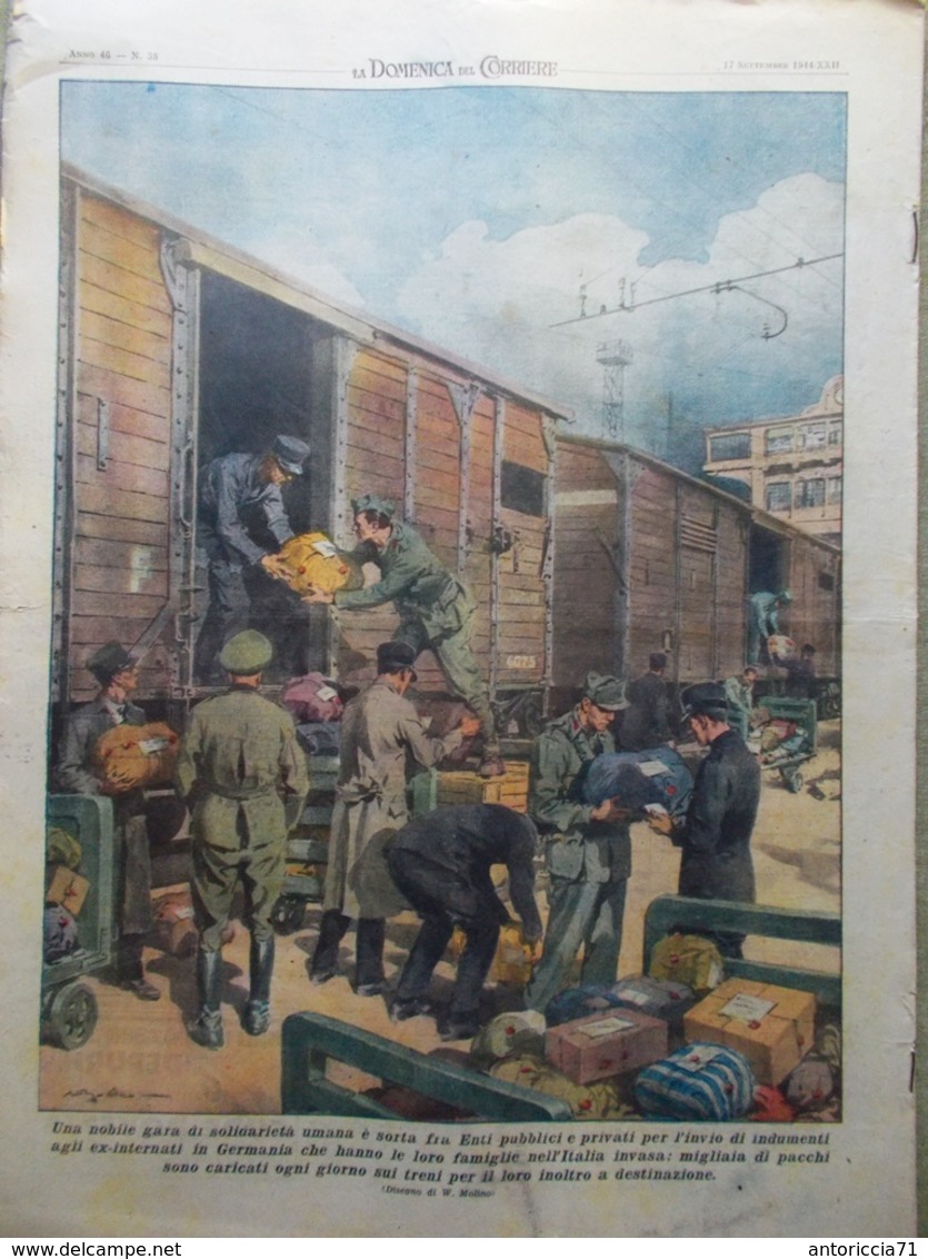 La Domenica Del Corriere 17 Settembre 1944 WW2 Baltico Alleati Balilla Prussiani - Guerra 1939-45