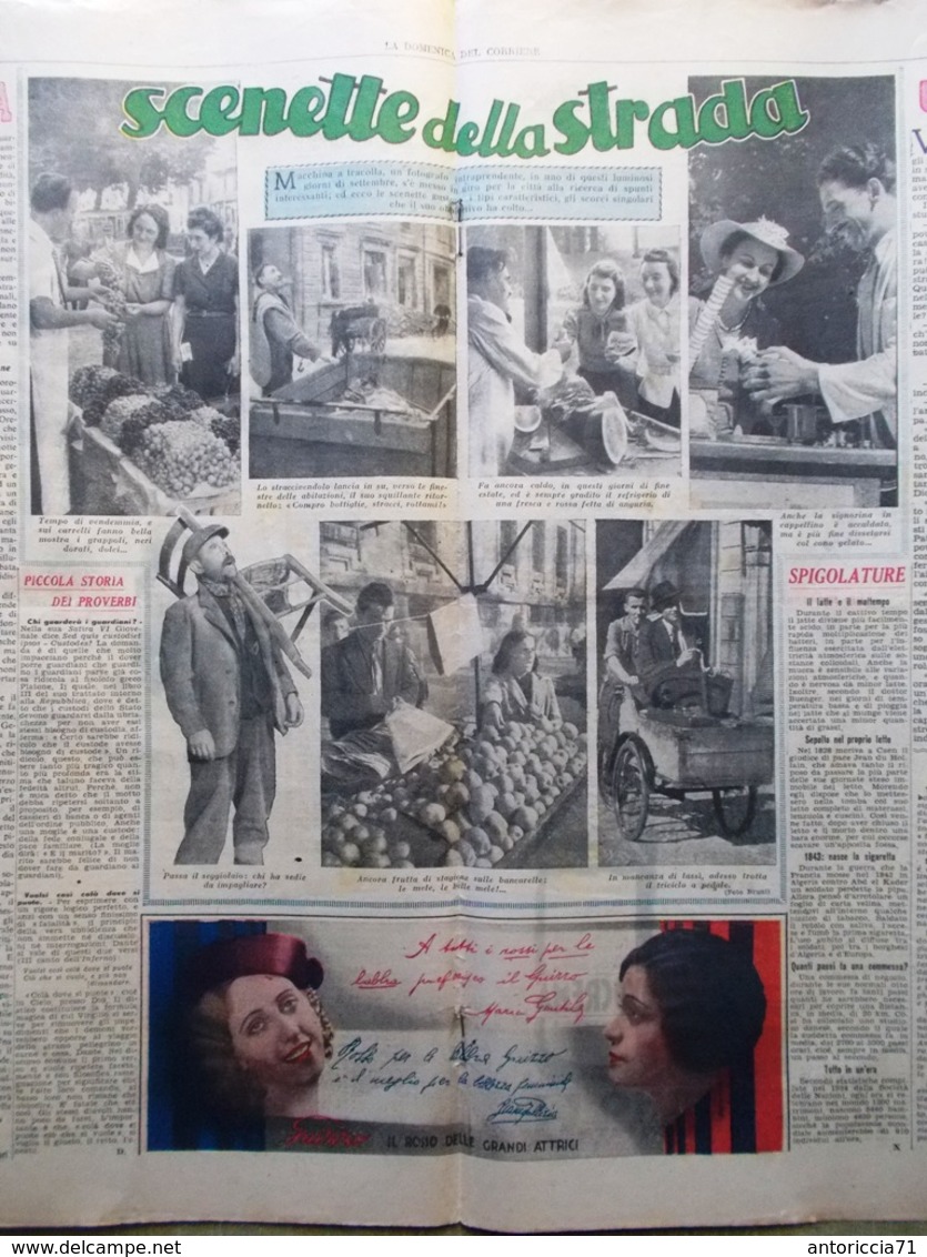 La Domenica Del Corriere 17 Settembre 1944 WW2 Baltico Alleati Balilla Prussiani - Oorlog 1939-45