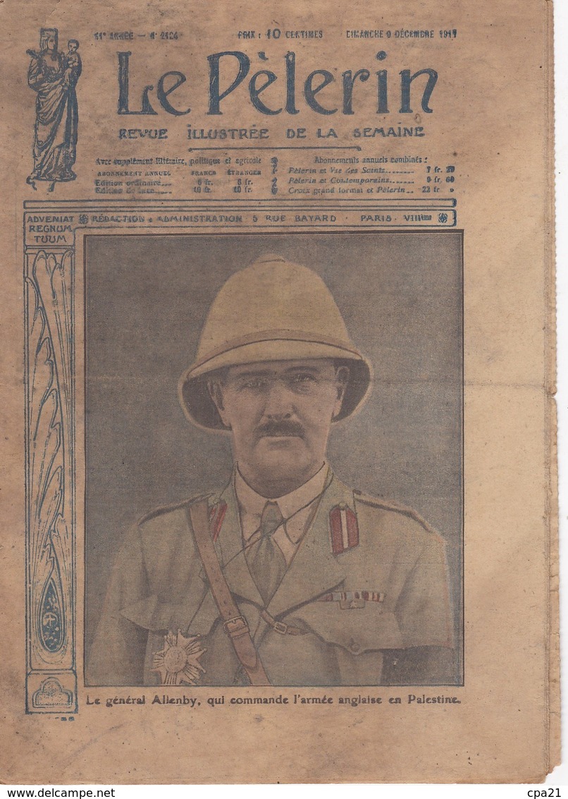 LE PELERIN 1917 9 Décembre Général Allenby, Ramley, Israël , ... - 1900 - 1949