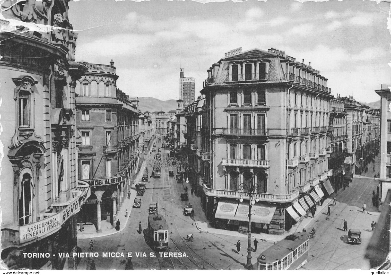 0604 "TORINO - VIA PIETRO MICCA E VIA S. TERESA" ANIMATA, TRAMWAY NR 10 E NR 19. CART NON SPED - Transports