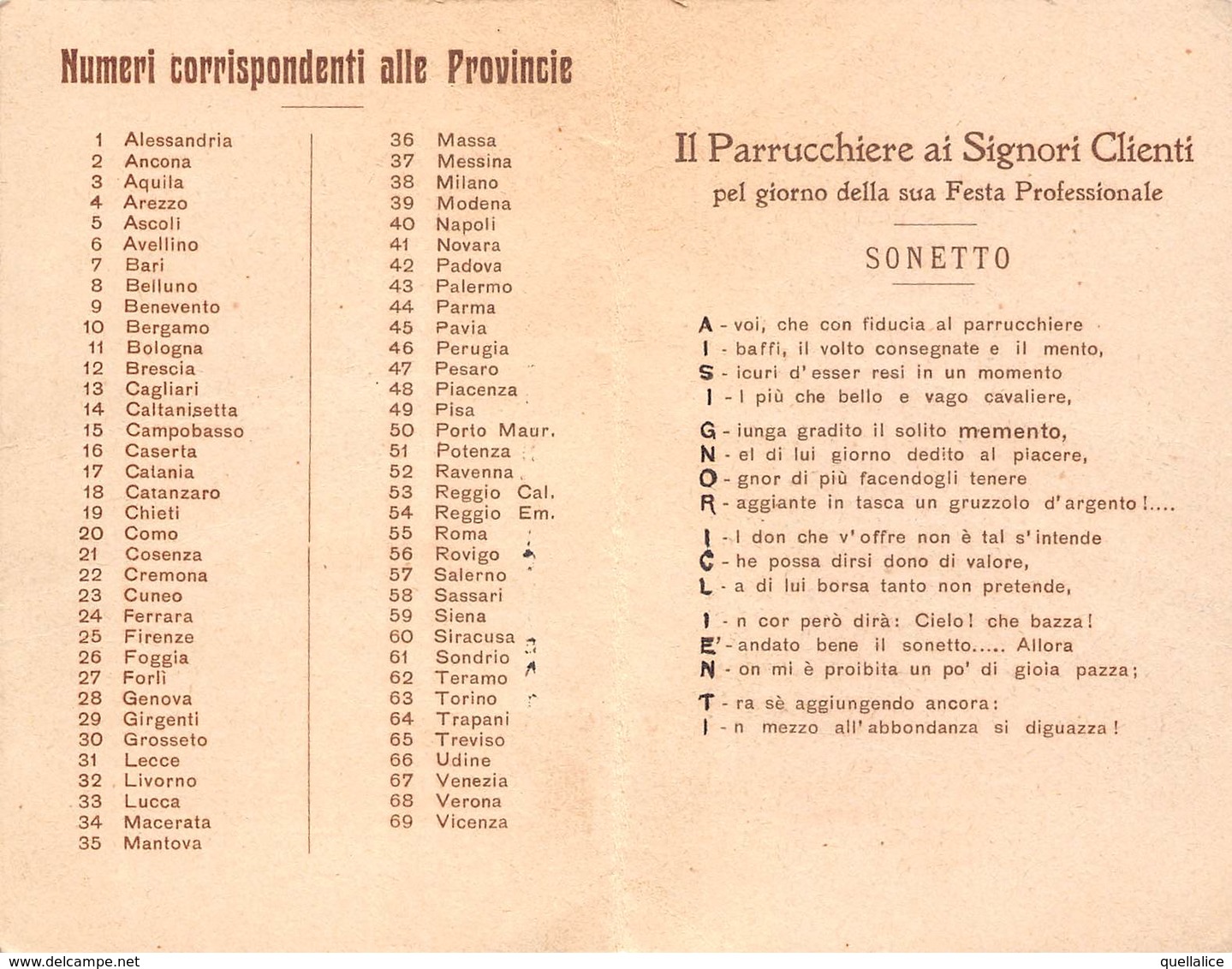 0608 "CALENDARIO - PENTECOSTE 1914 CELEBRANDO LA FESTA PROFESSIONALE - PROFUMATO ALLA VIOLETTA DI PARMA" ORIG - Small : 1901-20