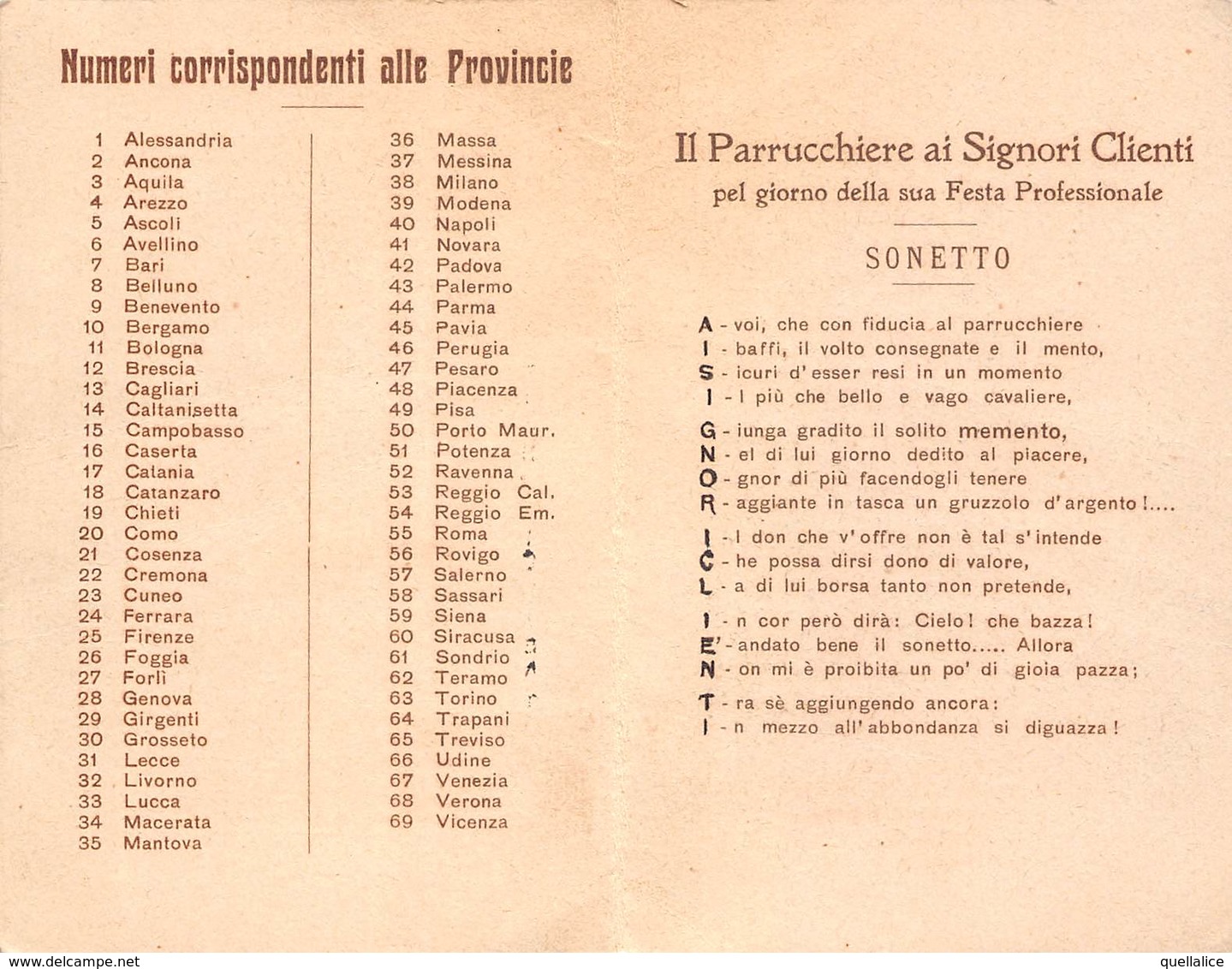 0608 "CALENDARIO - PENTECOSTE 1914 CELEBRANDO LA FESTA PROFESSIONALE - PROFUMATO ALLA VIOLETTA DI PARMA" ORIG - Tamaño Pequeño : 1901-20