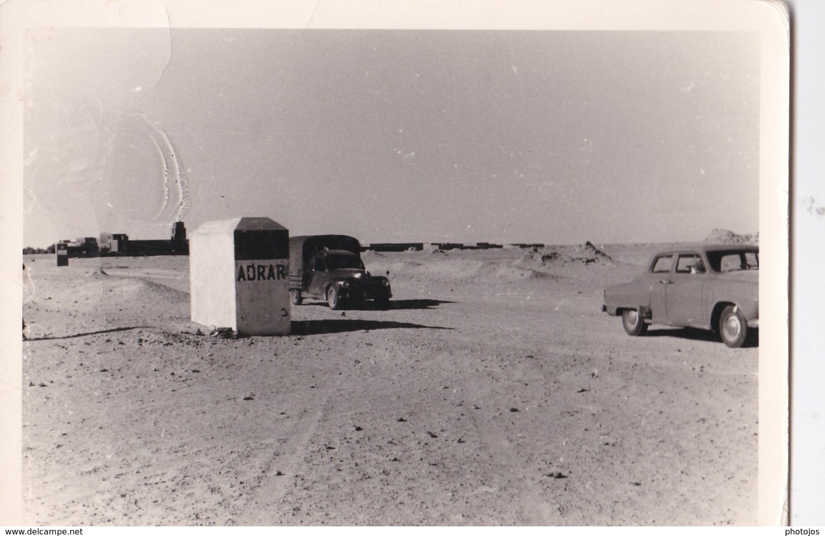 Lot De 6 Photos Afrique Traversée Du Sahara (Algérie) Bornes Kilometrique  ADRAR Colomb Bechar ..... - Lieux