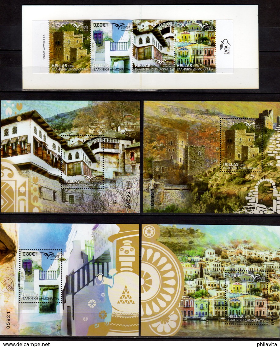 2018 Greece - Euromed Joint Issue - Complete Set Of 4v + 4 MS + Booklet - MNH** - Gemeinschaftsausgaben