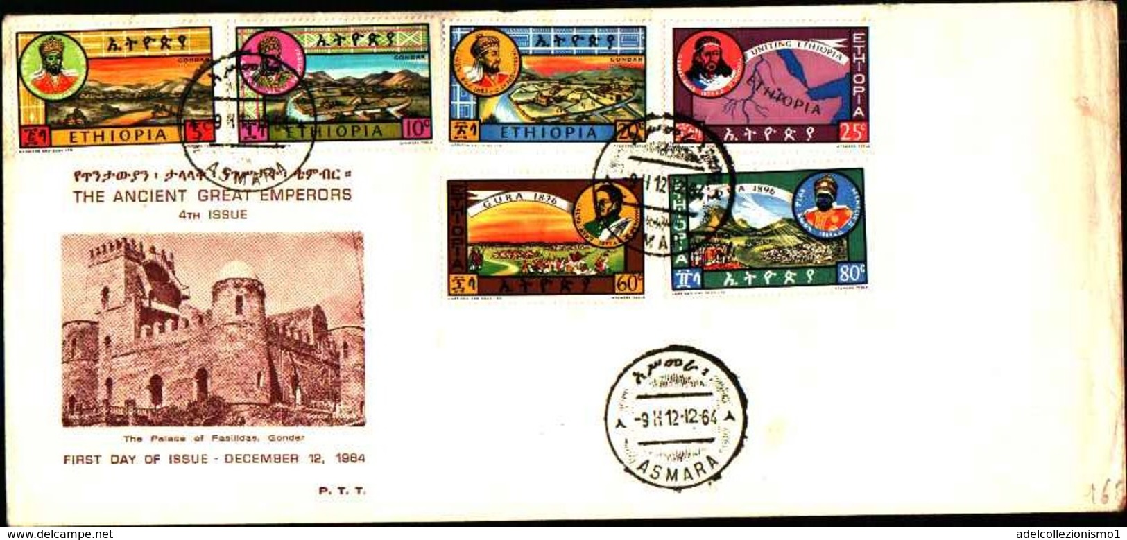 73033)  ETIOPIA 1964 FDC-SOVRANI DI ETIOPIA- 12-12-1964 - Etiopia