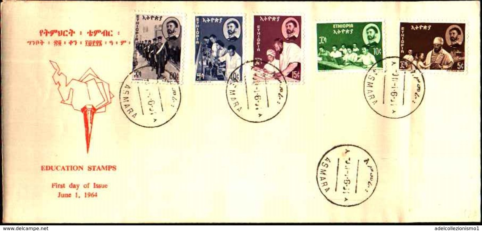 73037) ETHIOPIA FDC 1964 ETIOPIA EDUCAZIONE-1-6-1964 - Ethiopia