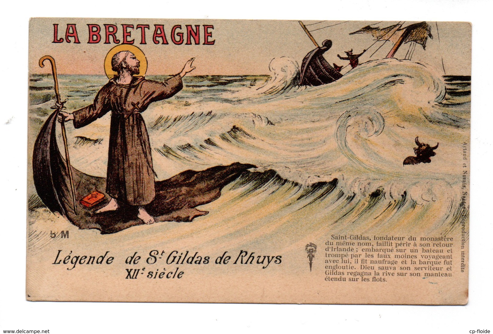 RÉGION . LA BRETAGNE . LÉGENDE DE SAINT-GILDAS DE RHUYS . XIIe SIÈCLE - Réf. N°19399 - - Bretagne