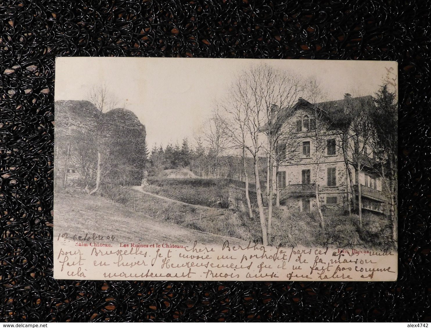 Salm-château, Les Ruines Et Le Château, 1904, Timbre (B6) - Vielsalm