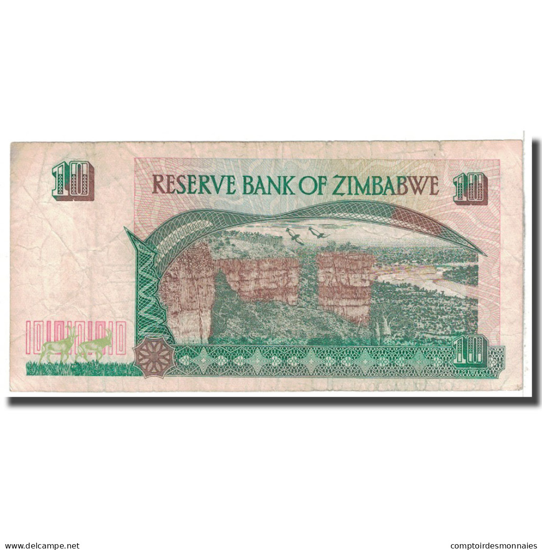 Billet, Zimbabwe, 10 Dollars, 1997, KM:6a, TB - Zimbabwe