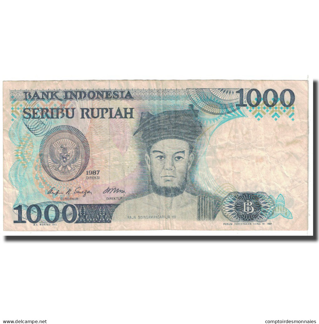 Billet, Indonésie, 1000 Rupiah, 1987, KM:124a, B - Indonésie