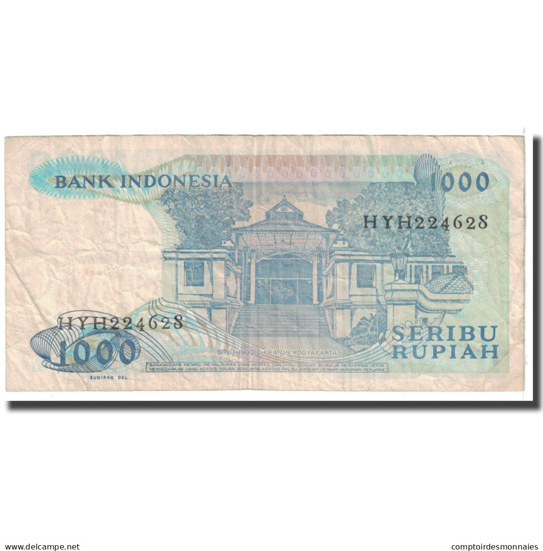 Billet, Indonésie, 1000 Rupiah, 1987, KM:124a, B - Indonésie