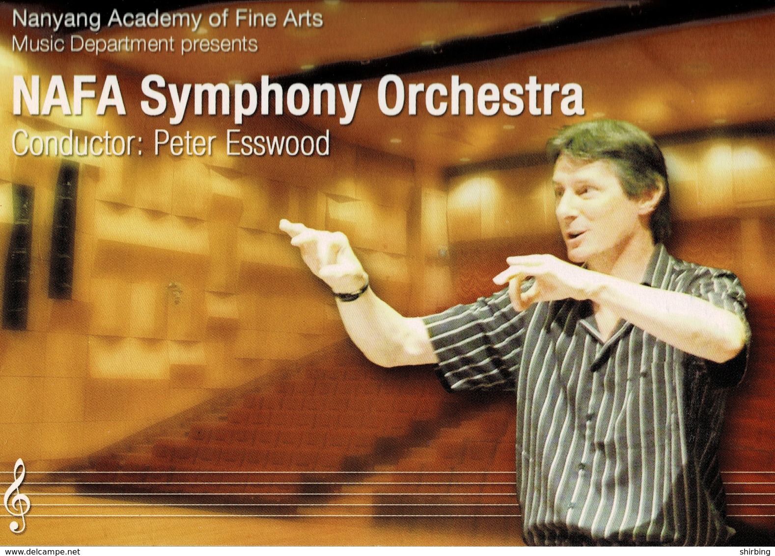 23B : Singapore Music Conductor Nafa Symphony Orchestra Peter Esswood Advertisement Postcard - Musique Et Musiciens