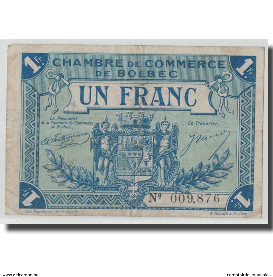France, Bolbec, 1 Franc, 1920, TB, Pirot:29-5 - Chambre De Commerce