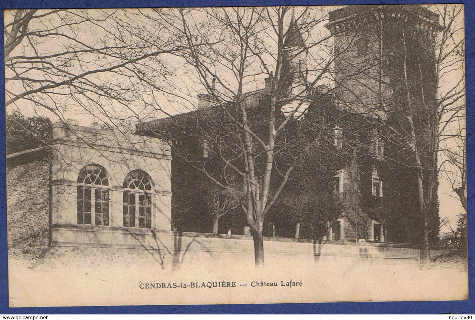 CPA GARD (30) - ENVIRONS D'ALES - CENDRAS-LA-BLAQUIERE - CHATEAU LAFARE - Autres & Non Classés