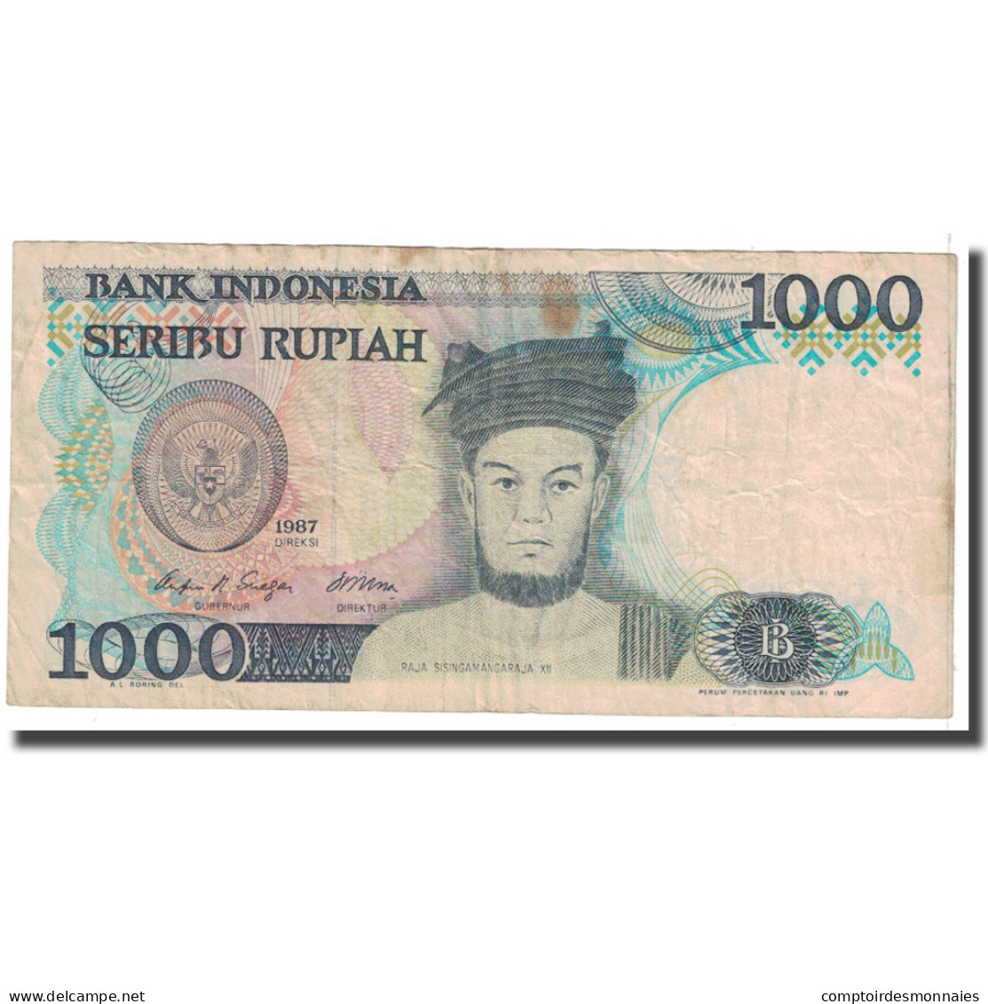 Billet, Indonésie, 1000 Rupiah, 1987, KM:124a, TB - Indonésie