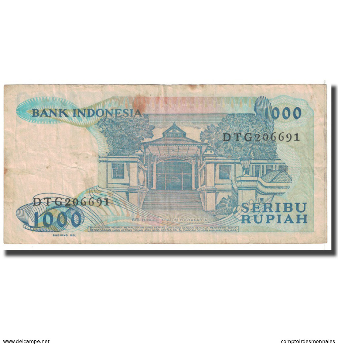 Billet, Indonésie, 1000 Rupiah, 1987, KM:124a, TB - Indonésie