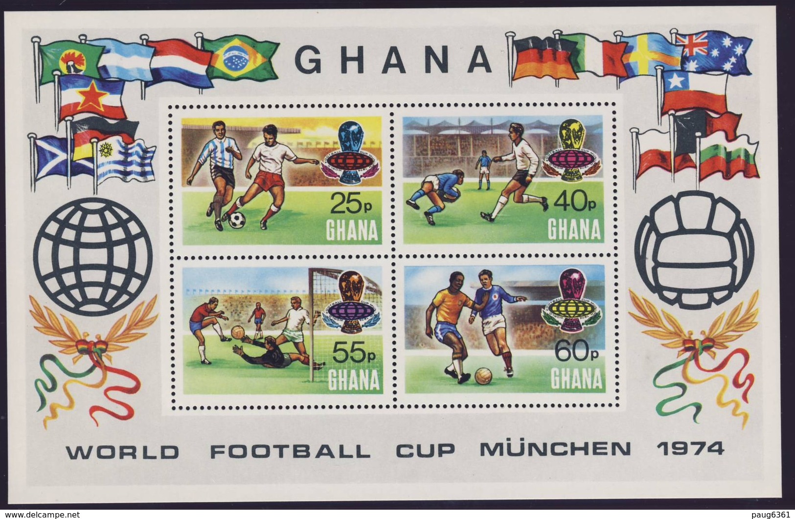 GHANA 1974 BLOC FOOTBALL-COUPE DU MONDE YVERT N°B55  NEUF MNH** - 1974 – Germania Ovest