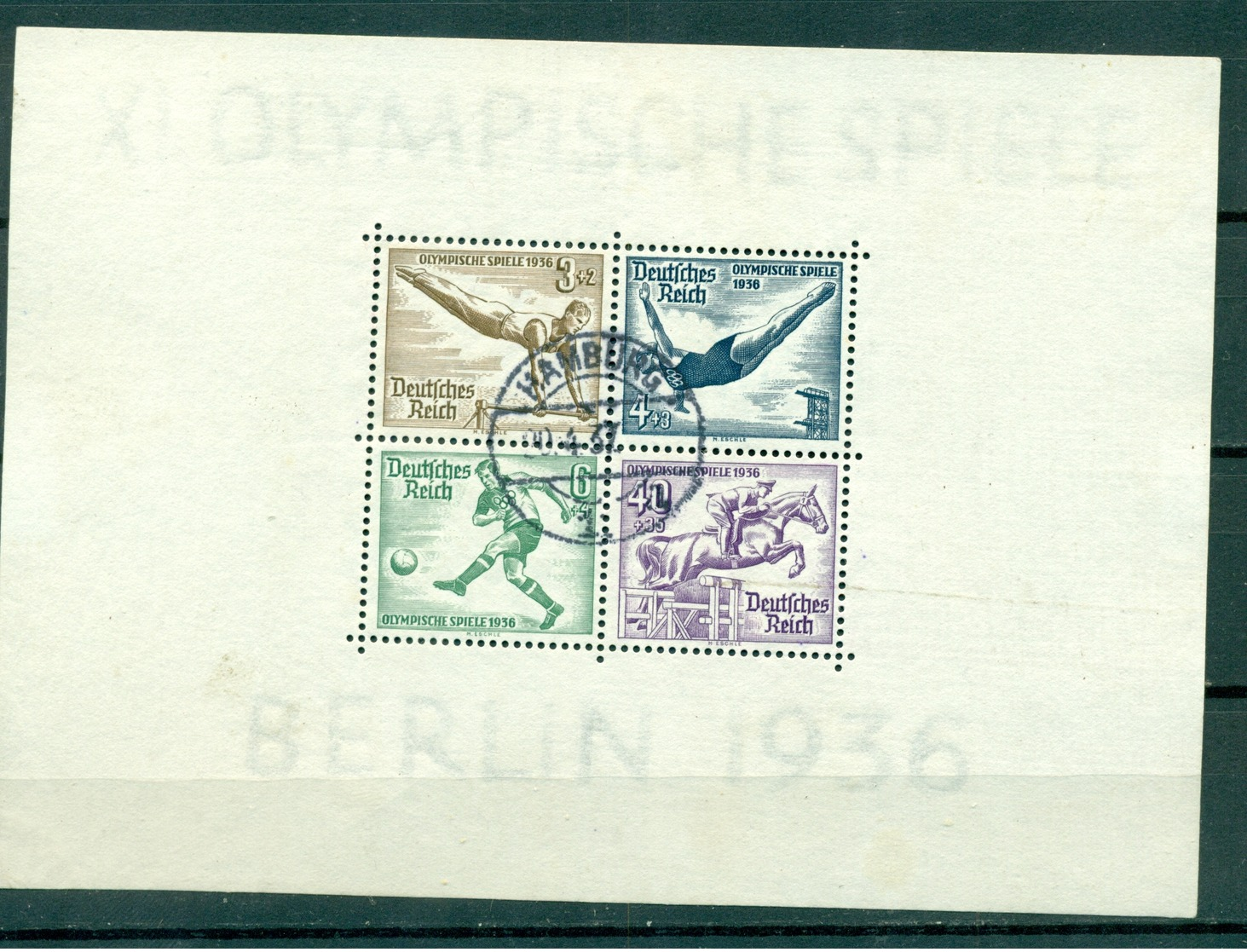 Deutsches Reich ,Olympische Spiele 1936, Block 5 Gestempelt - Ungebraucht