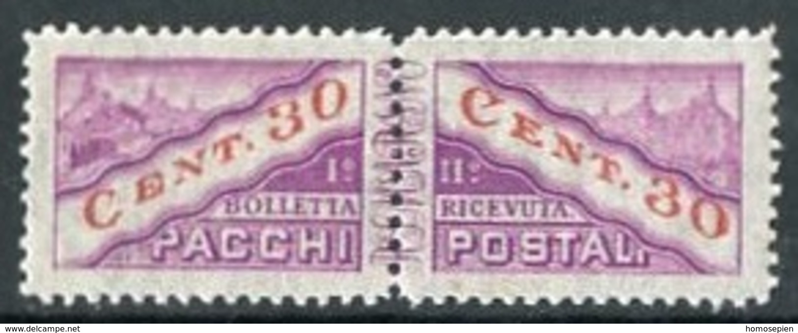 Saint Marin - San Marino Colis Postaux 1945-47 Y&T N°CP20 - Michel N°PK20 ***- 30c Série Courante - Parcel Post Stamps