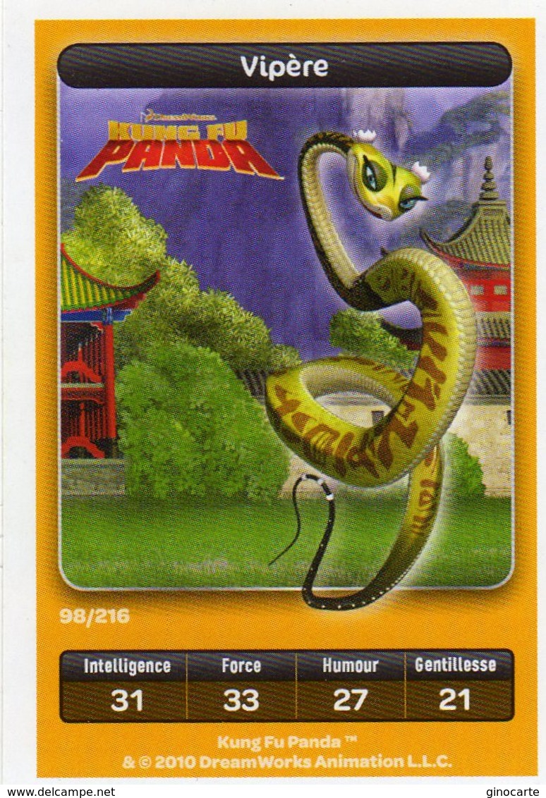 Carte Trading Card Disney Dreamworks Carrefour Kung Fu Panda 98 - Disney