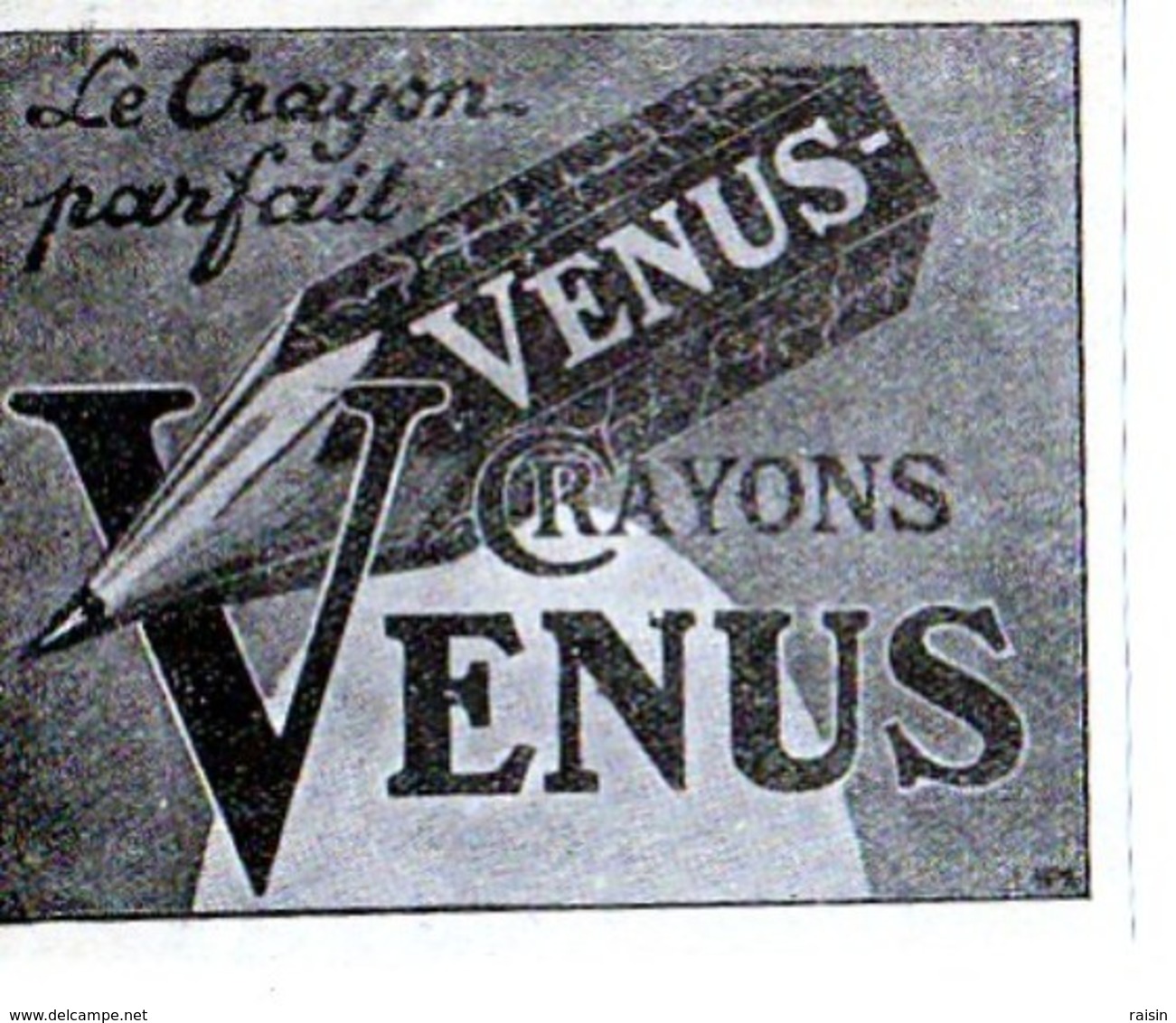 Pub. 1923 VENUS Crayons "le Crayon Parfait" TBE - Publicités