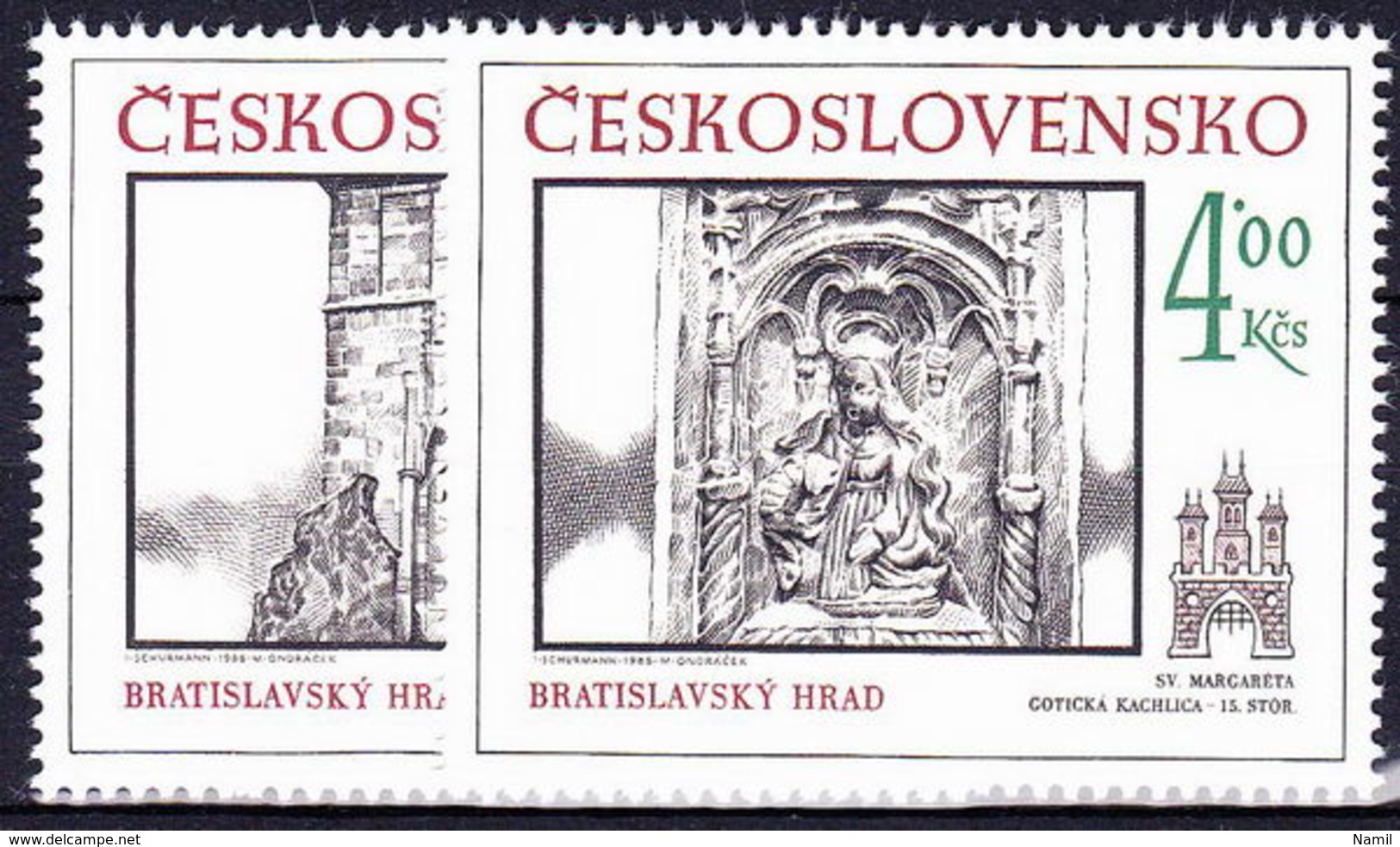 ** Tchécoslovaquie 1986 Mi 2873-4 (Yv 2686-7), (MNH) - Neufs