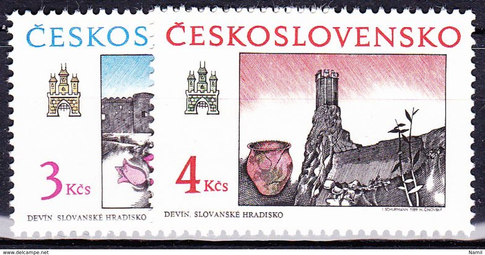 ** Tchécoslovaquie 1989 Mi 3022-3 (Yv 2823-4), (MNH) - Neufs