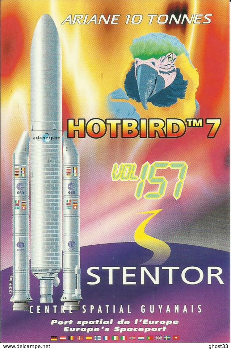 Autocollant Lancement ARIANE V157 Du 28 Novembre 2002 - CENTRE SPATIAL GUYANAIS - Autocollants
