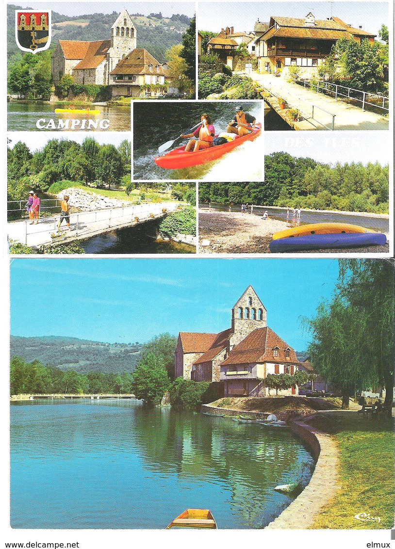 BEAULIEU SUR DORDOGNE. 2 CP Camping Des Iles Multivues - Les Bords De La Dordogne - Autres & Non Classés