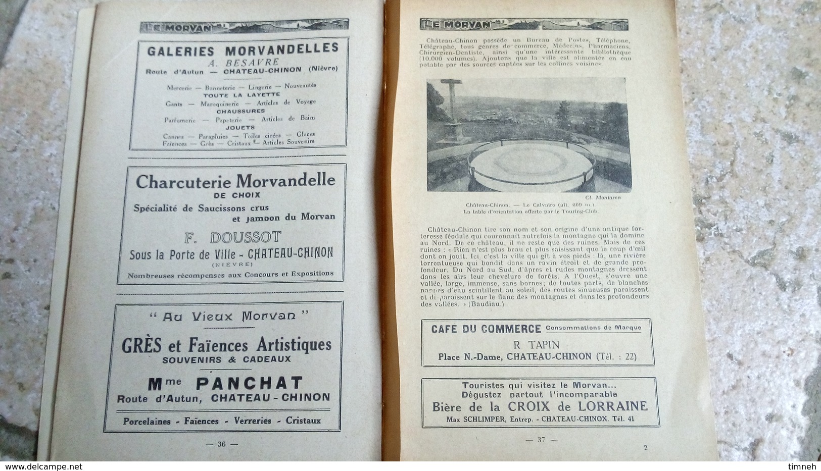 LE MORVAN 1933 TOURISTIQUE ET COMMERCIAL - GUIDE OFFICIEL DU TOURISTE - avec des publicités locales
