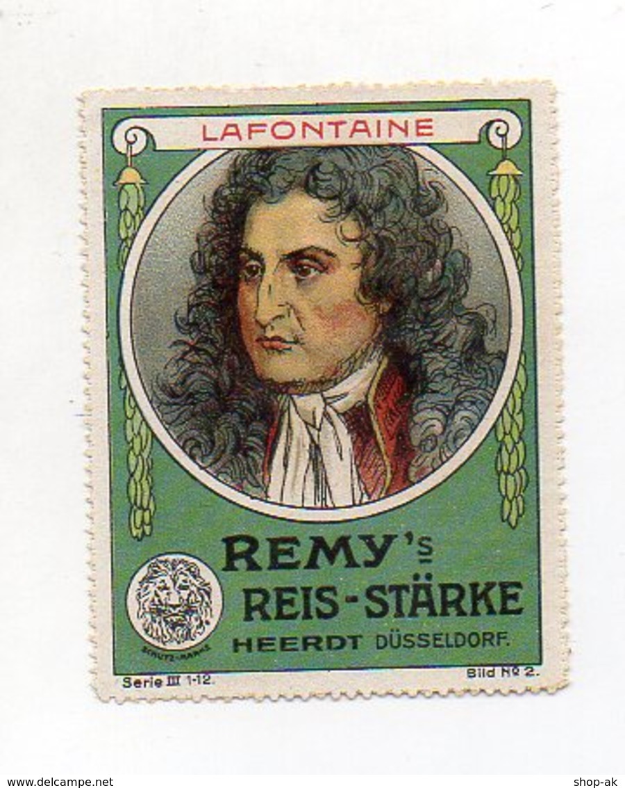 Y7295/ Reklamemarke Schriftsteller Jean De La Fontaine Remy`s Reis-Stärke  - Other & Unclassified