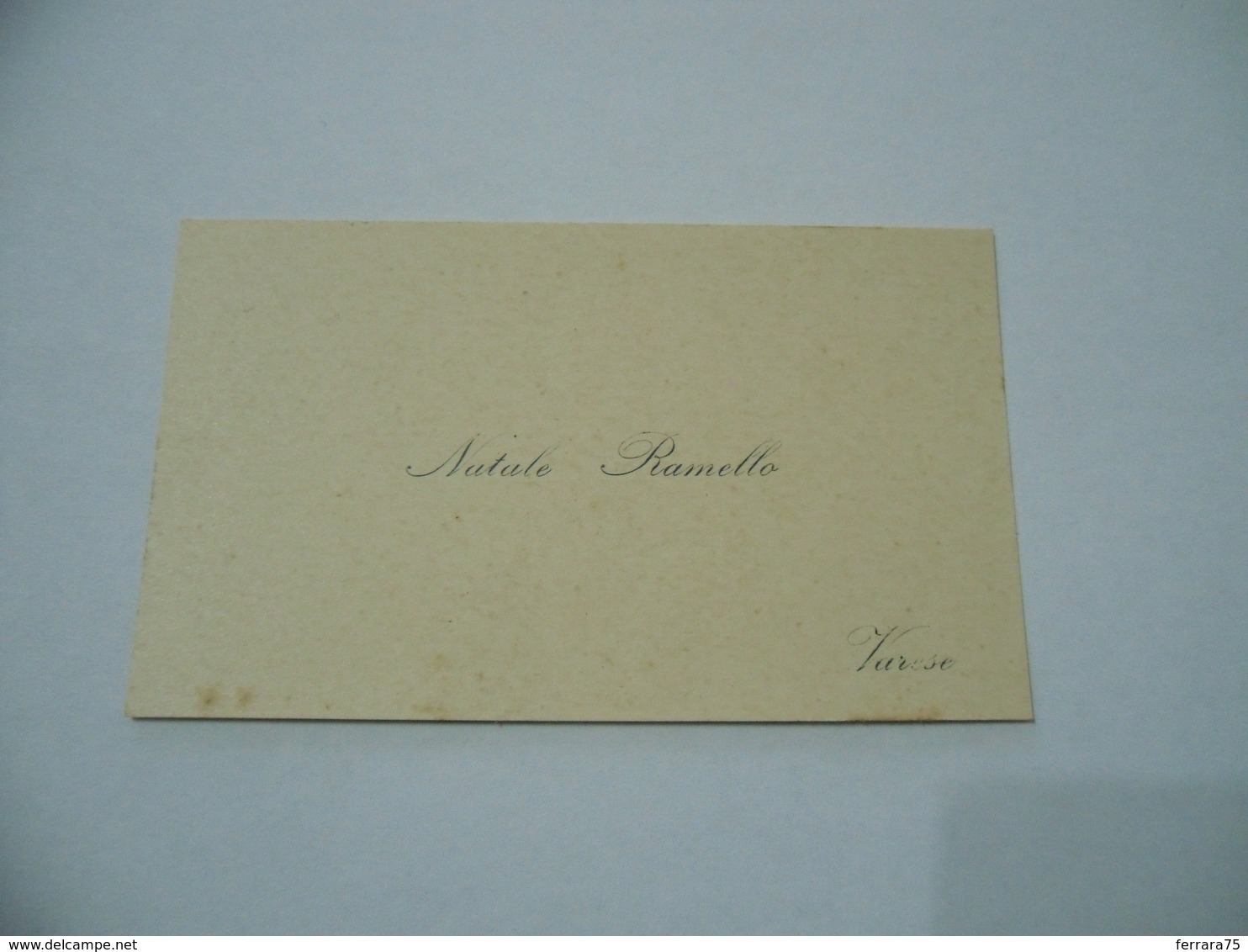 CARTONCINO BIGLIETTO DA VISITA NATALE RAMELLO VARESE - Visiting Cards