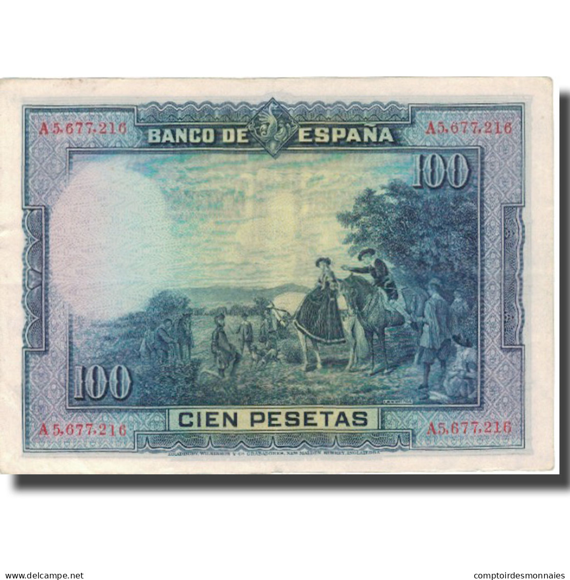 Billet, Espagne, 100 Pesetas, 1928, 1928-08-15, KM:76a, TTB+ - 100 Pesetas