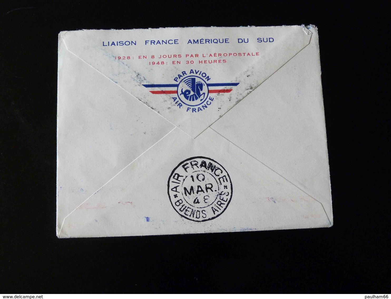 POSTE AERIENNE  - 20 IEME ANNIVERSAIRE DU 1 ER SERVICE POSTAL AERIEN FRANCE AMERIQUE DU SUD - AIR FRANCE BUENOS AIRES - - 1960-.... Storia Postale