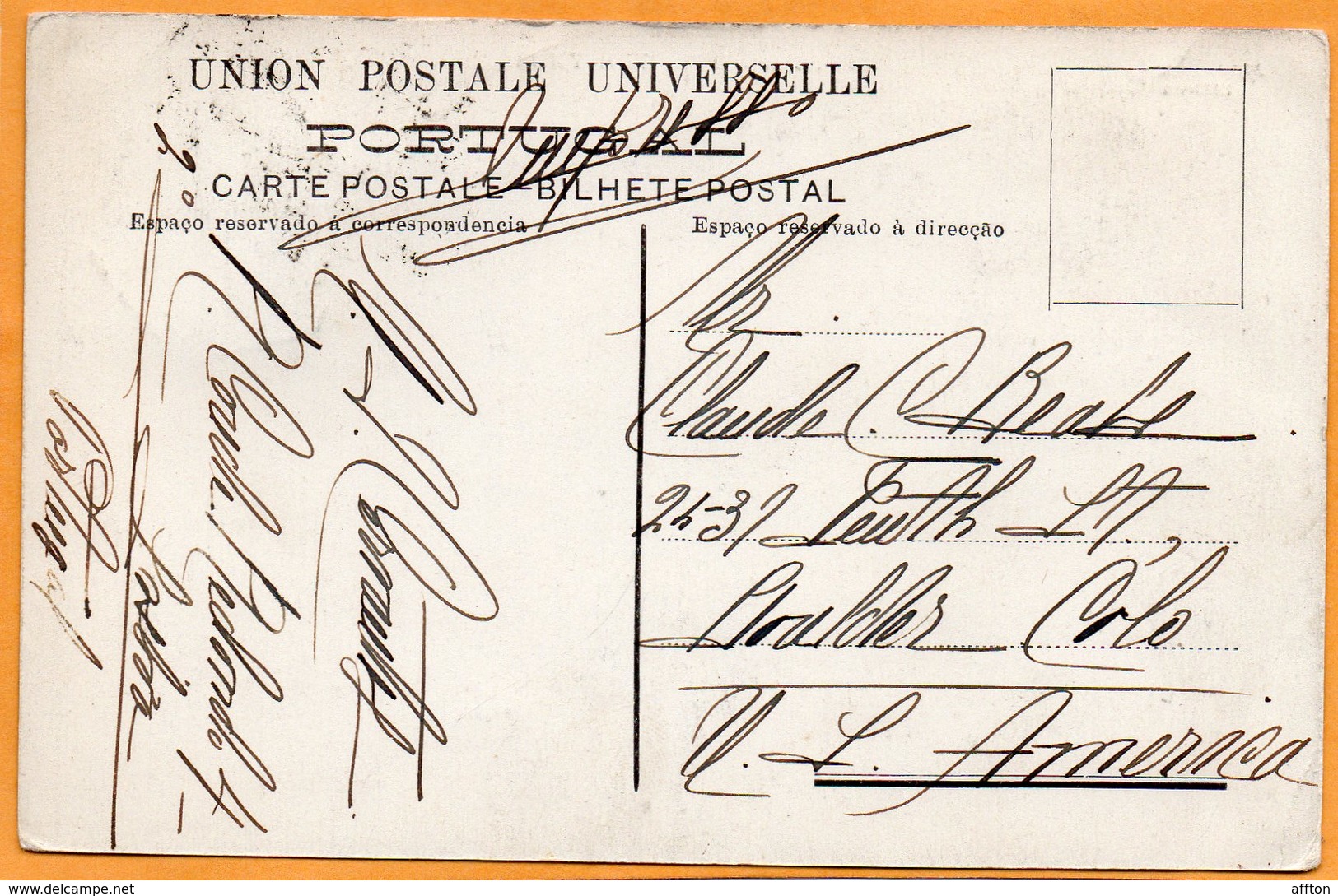 Lisboa Portugal 1913 Postcard Mailed - Lisboa