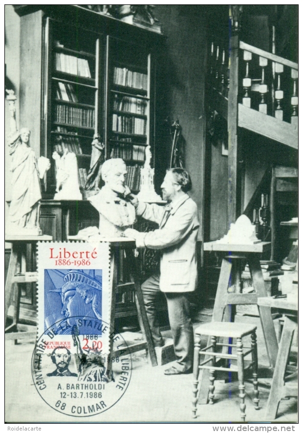 CM-Carte Maximum Card #1986 FRANCE #Architecture,Statue De La Liberté , Statue Of Liberty # A. Barholdi # Colmar - Sonstige & Ohne Zuordnung