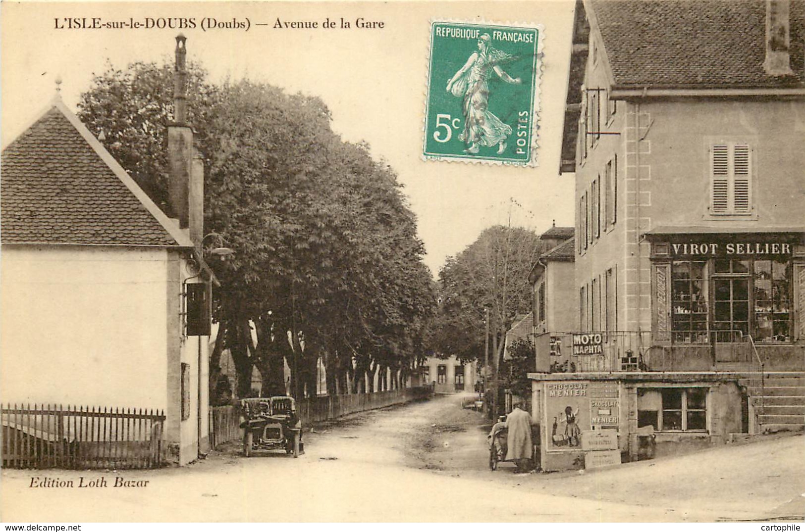 25 - ISLE SUR LE DOUBS - Avenue De La Gare (carte Glacée) - Isle Sur Le Doubs