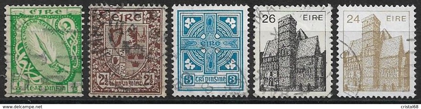 IRLANDE - Lots De 5 Timbres, "A SAISIR " - Oblitérés. (Numéro Voir Desription) - Collections, Lots & Series